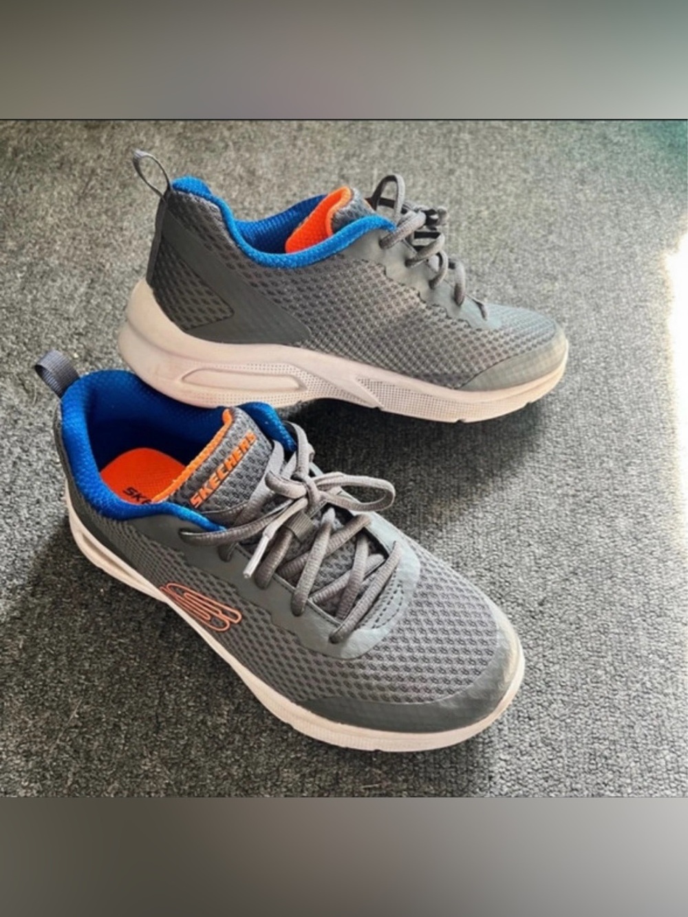 Skechers Microspec Max Kaptix Running Shoe Youth 5.5 Gray